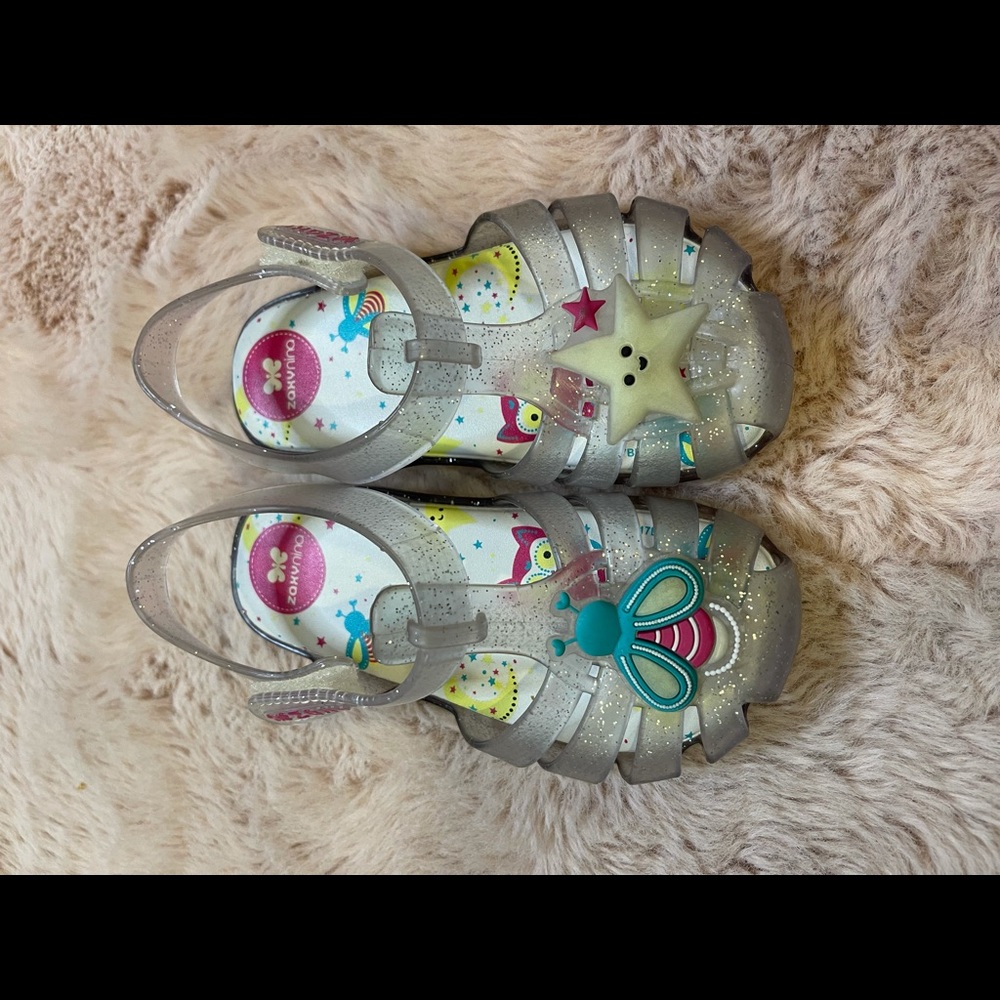 zaxy nina jelly shoes 10 runs small EUC